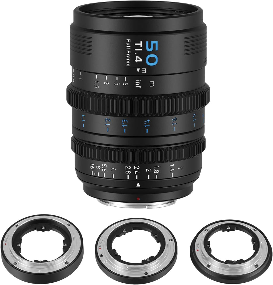 SIRUI Vision Prime 1 Series 50mm T1.4 Full-Frame Cine Lens (Black) - Multi-Mount