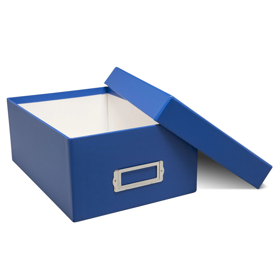 Print File PH46BLU Blue Photo Storage Box 7-1/2x4/5/8x11-1/4