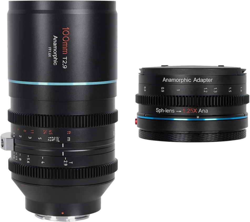 SIRUI Venus 100mm T2.9 1.6x Full-Frame Anamorphic Lens Set with 1.25x Anamorphic Adapter - Nikon Z
