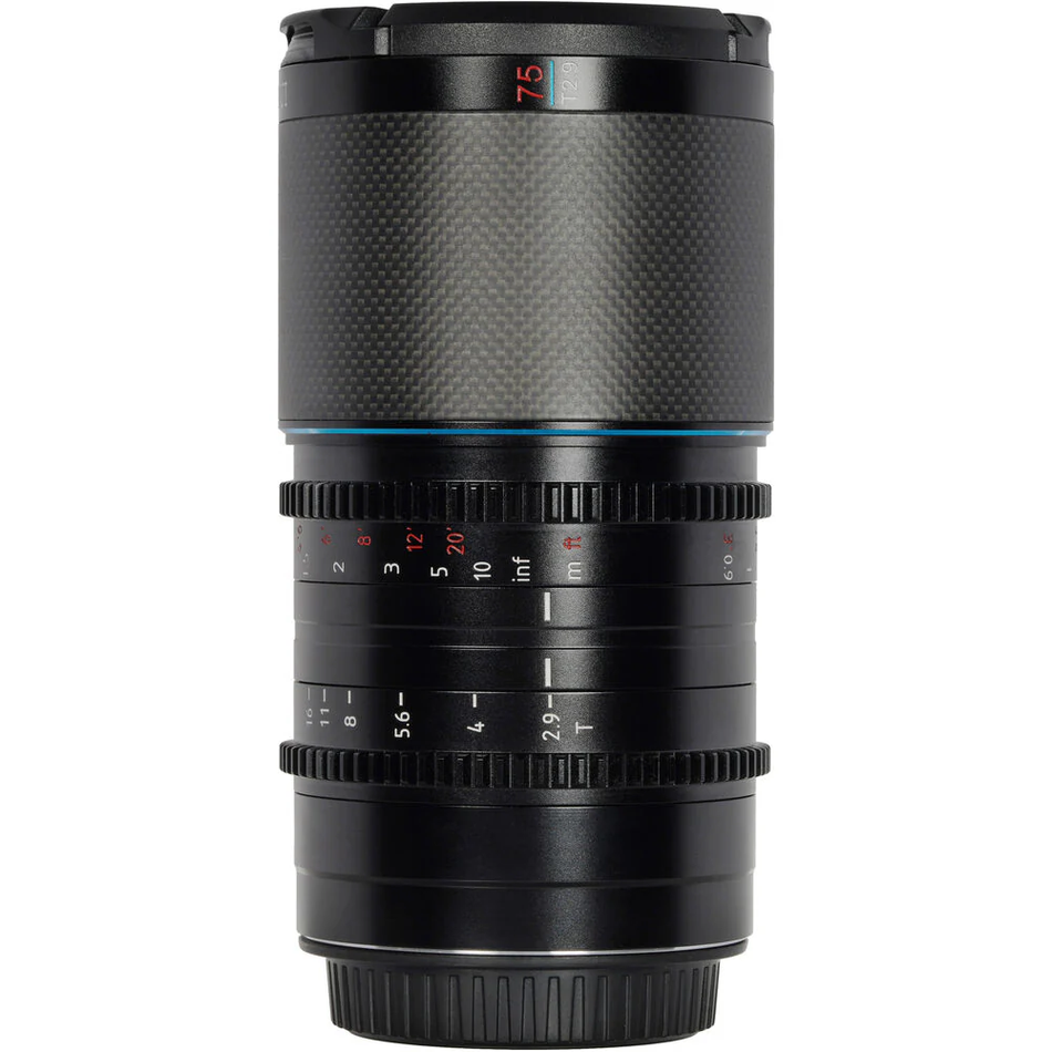 SIRUI Saturn 75mm T2.9 1.6x Carbon Fibre Full-Frame Anamorphic Lens (Blue Flare) - Nikon Z