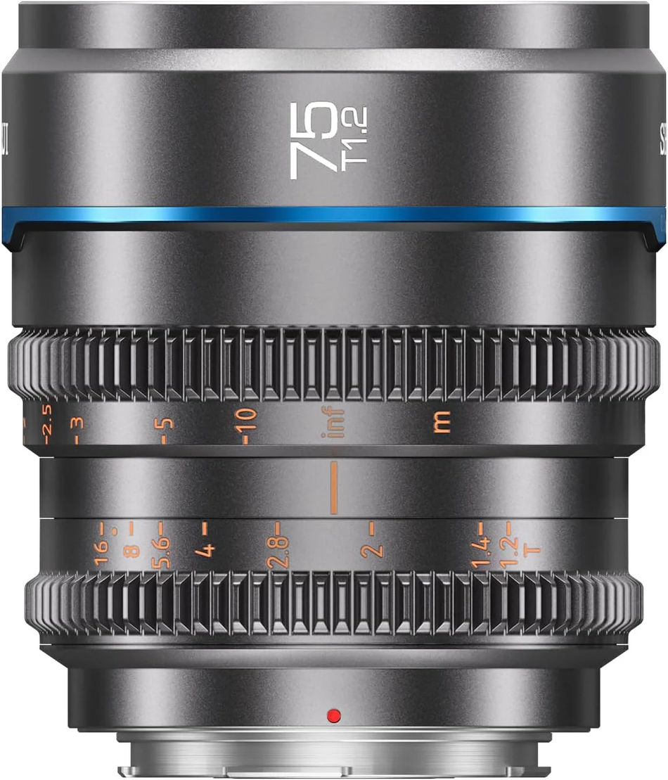 SIRUI Night Walker 75mm T1.2 S35 Cine Lens (Gunmetal Grey) - Canon RF