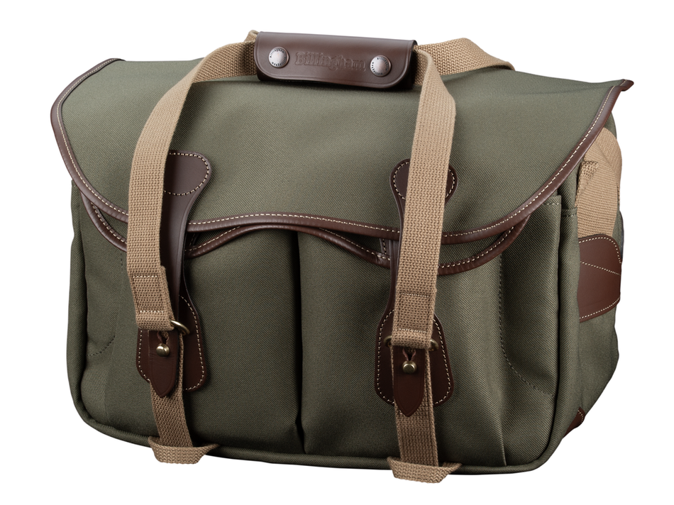 Billingham 335 MKII Camera Bag - Sage FibreNyte / Chocolate Leather
