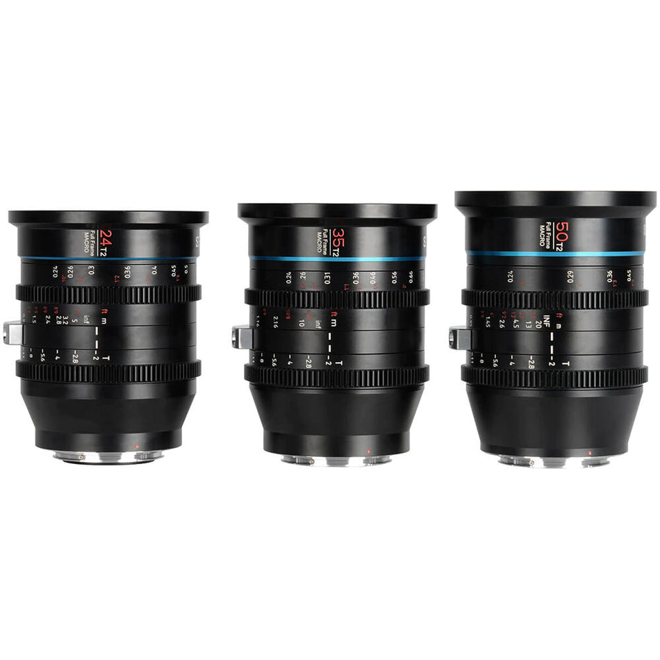 SIRUI Jupiter 24mm/35mm/50mm T2 Full-Frame Macro Cine 3-Lens Set - Canon EF