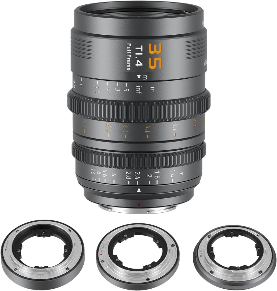 SIRUI Vision Prime 1 Series 35mm T1.4 Full-Frame Cine Lens (Metal Grey) - Multi-Mount