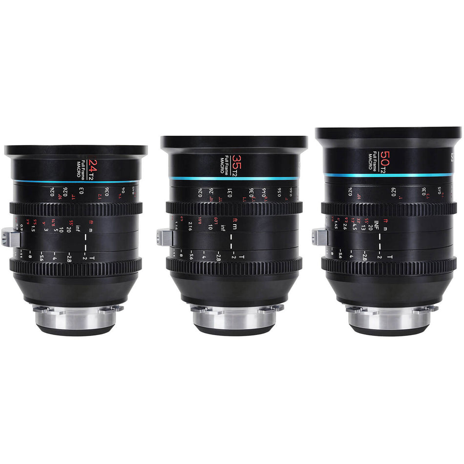 SIRUI Jupiter 24mm/35mm/50mm T2 Full-Frame Macro Cine 3-Lens Set - PL Mount