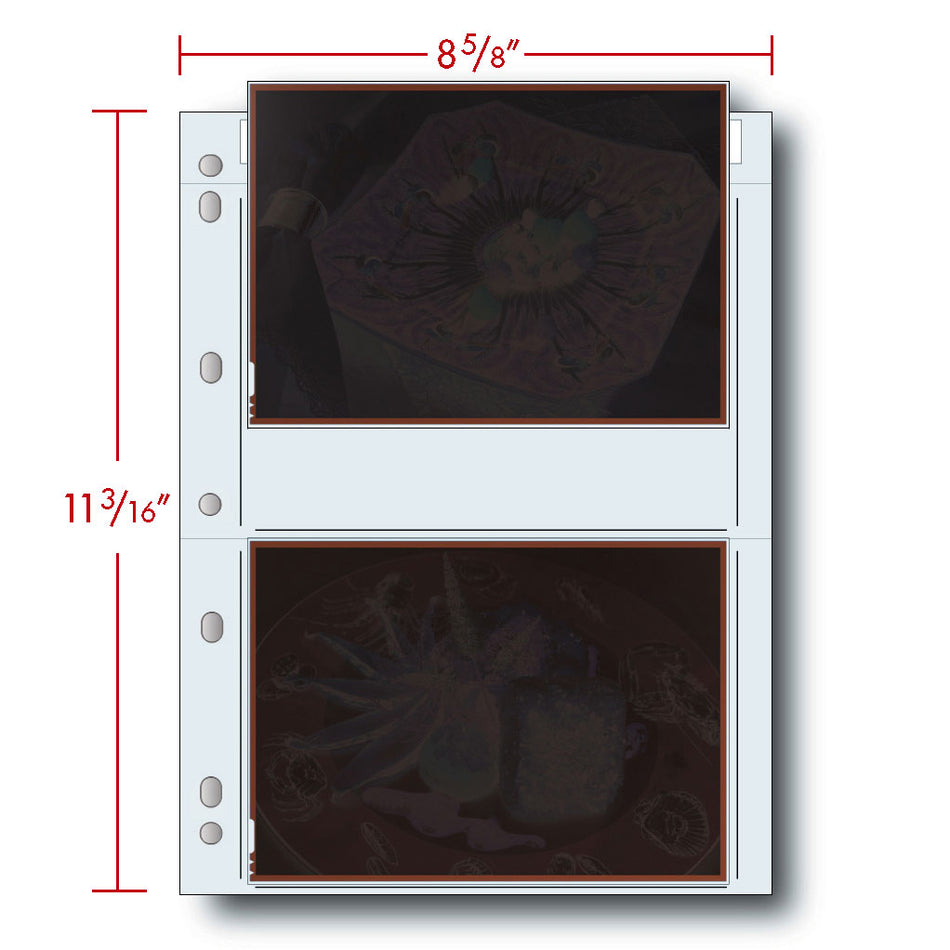 Print File Archival 57-2B Negative Storage Pages for 5x7" Film (100 Pack)