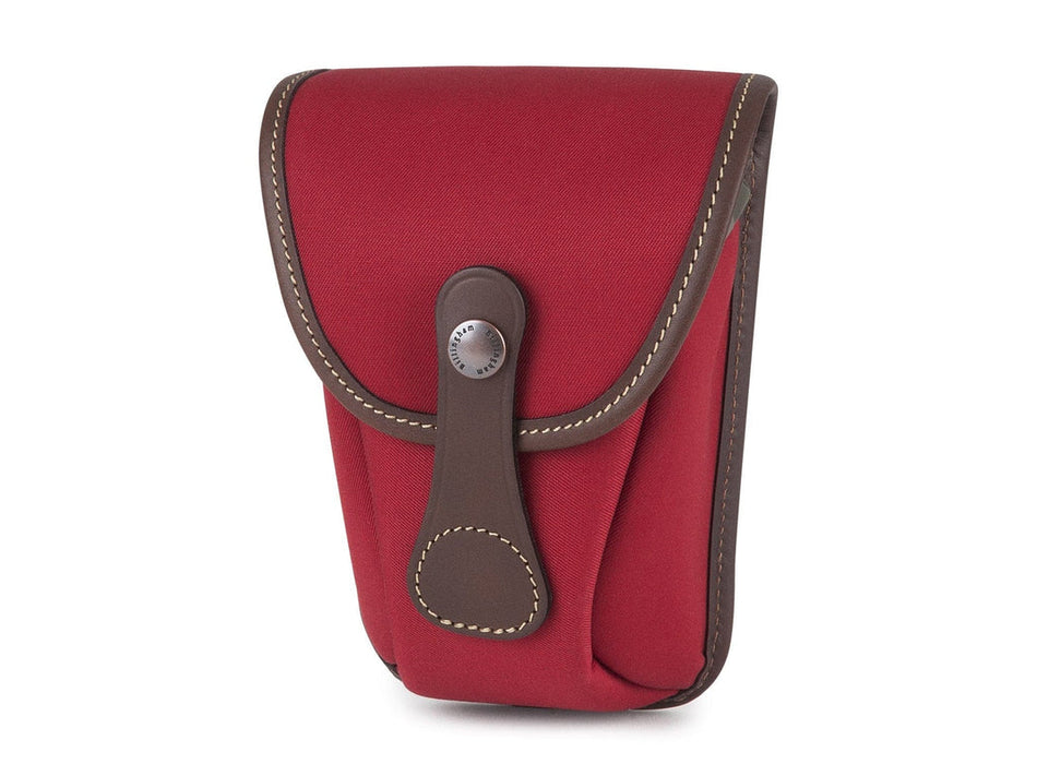 Billingham AVEA 7 End Pocket Pouch - Burgundy Canvas / Chocolate Leather