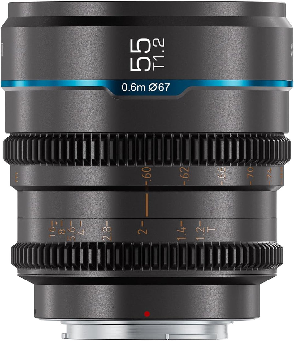 SIRUI Night Walker 55mm T1.2 S35 Cine Lens (Gunmetal Grey) - L Mount