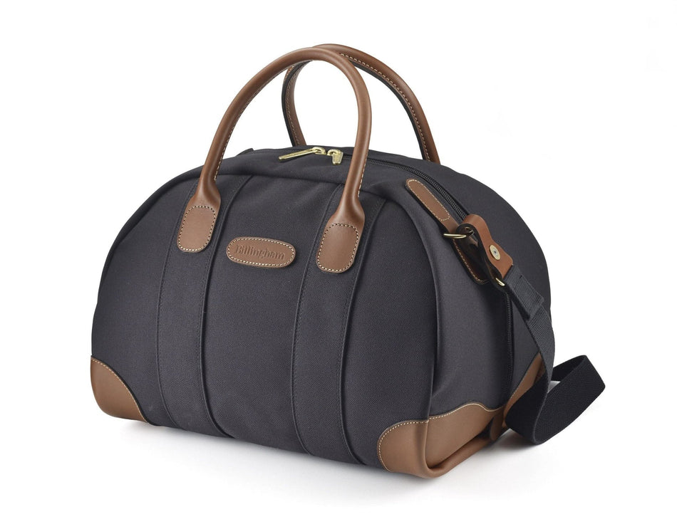 Billingham Overnight Duffle Bag - Black Canvas / Tan Leather
