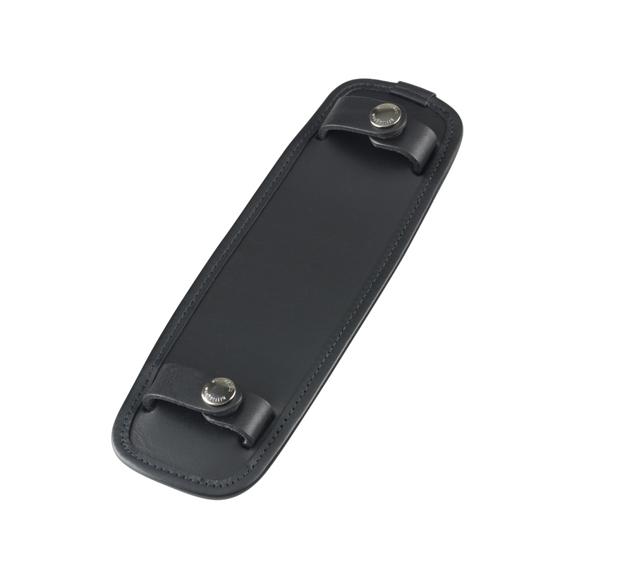 Billingham SP50 Shoulder Pad - Black Leather with Nickel Coated Studs