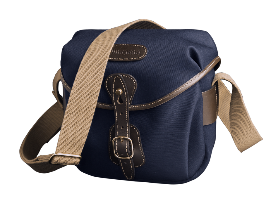 Billingham Hadley Digital Camera Bag - Navy Canvas / Chocolate Leather