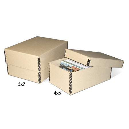 Print File Archival MEPH57TAN Metal Edge Photo Storage Box for 5 x 7" Prints (Tan)-Print Storage-Print File
