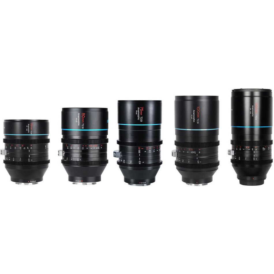 SIRUI Venus 35mm/50mm/75mm/100mm/150mm T2.9 1.6x Full-Frame Anamorphic 5-Lens Set - Nikon Z
