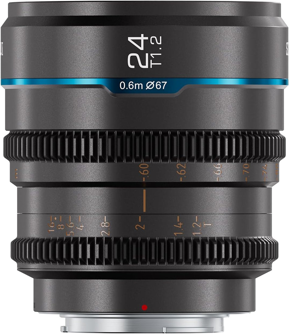SIRUI Night Walker 24mm T1.2 S35 Cine Lens (Gunmetal Grey) - L Mount