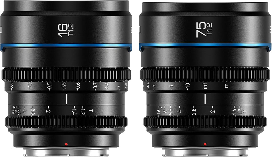 SIRUI Night Walker 16mm/75mm T1.2 S35 Cine 2-Lens Set (Black) - Fujifilm X