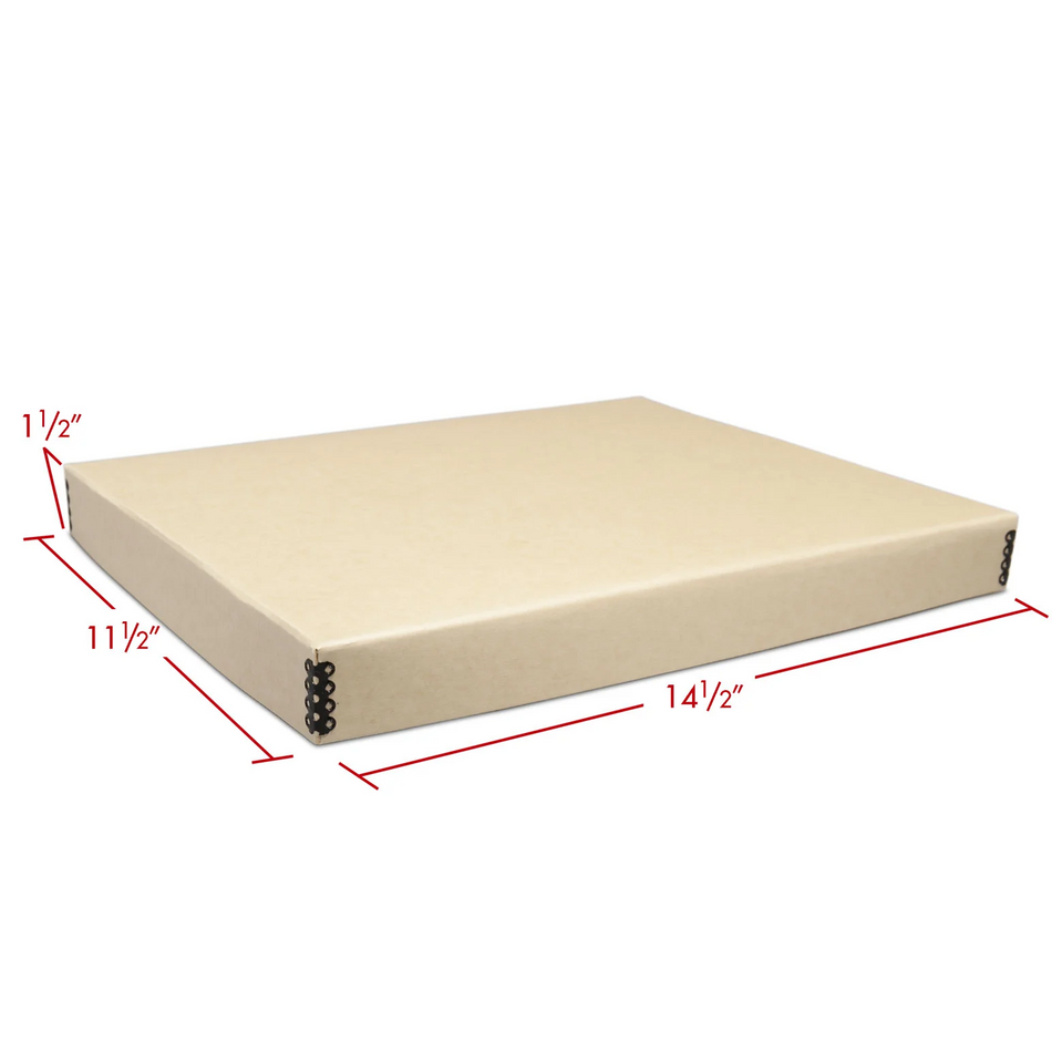 Print File TDF11141 Tan Drop-Front Metal Edge Archival Box 11-1/2x14-1/2x1-1/2