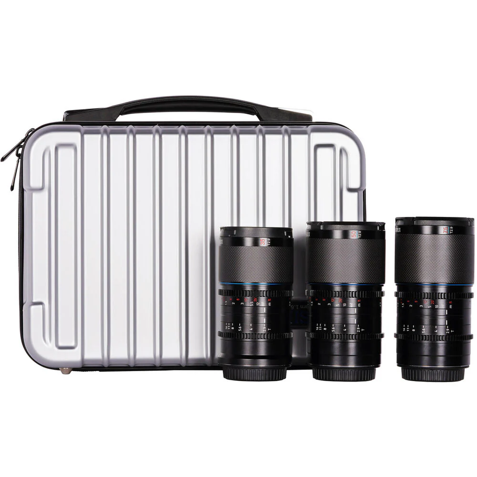 SIRUI Saturn 35mm/50mm/75mm T2.9 1.6x Carbon Fibre Full-Frame Anamorphic 3-Lens Set (Neutral Flare) - Fujifilm X