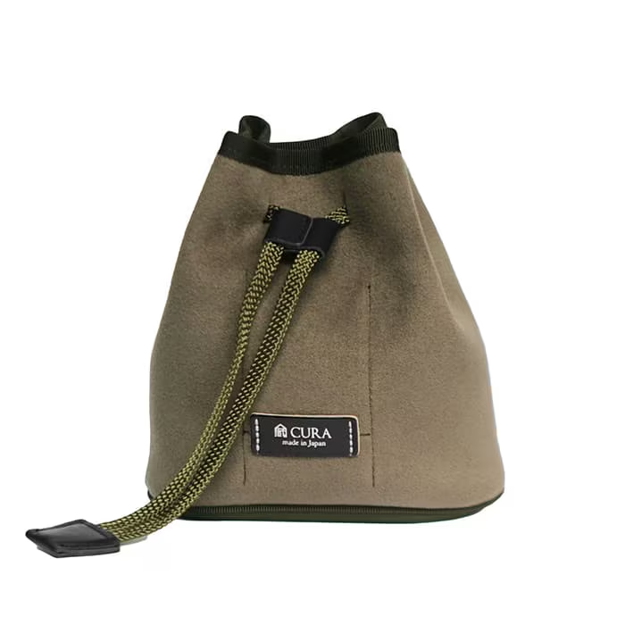CURA CLPS-100 Suede Camera/Lens Multi Pouch - Khaki Green