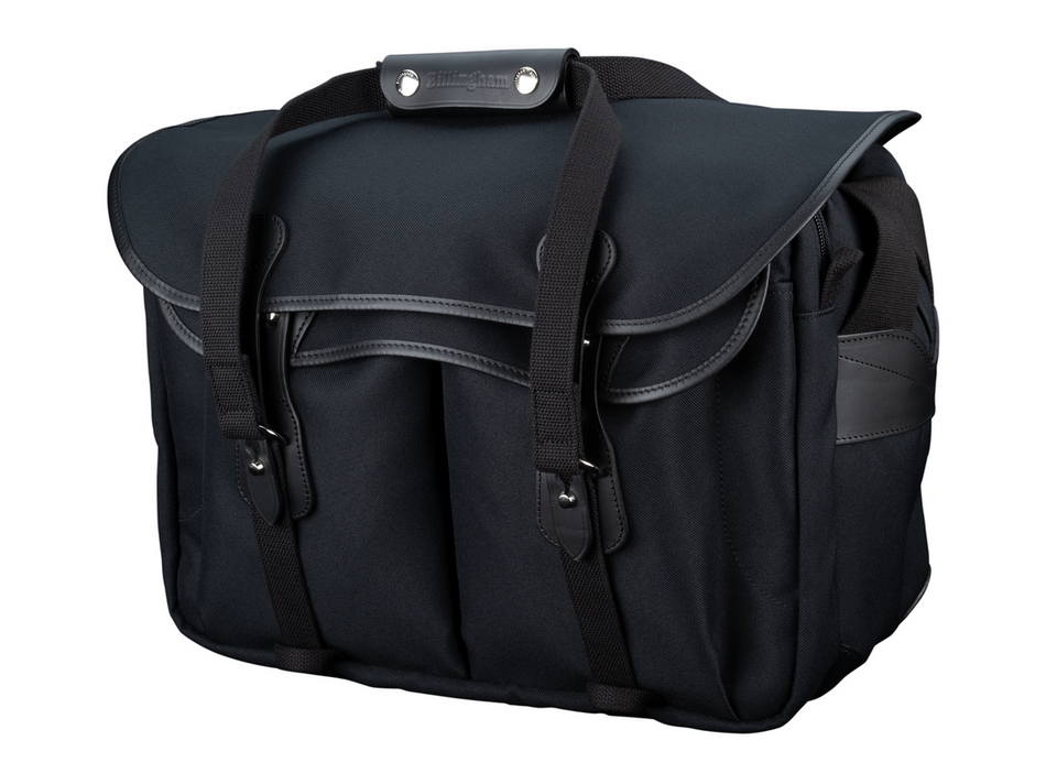 Billingham 445 MKII Camera Bag - Black FibreNyte / Black Leather