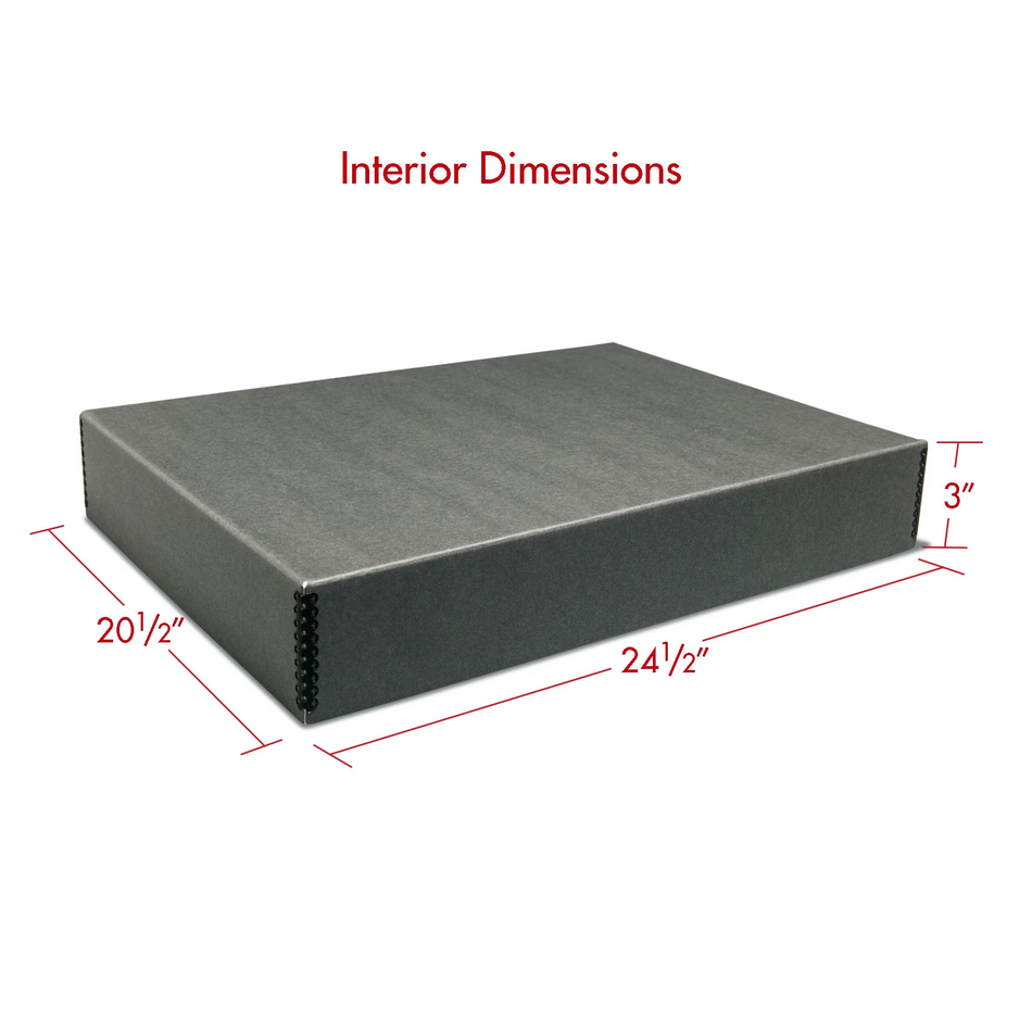 Print File N24203 Newspaper Storage Box-Grey/White 20-1/2x24-1/2x3