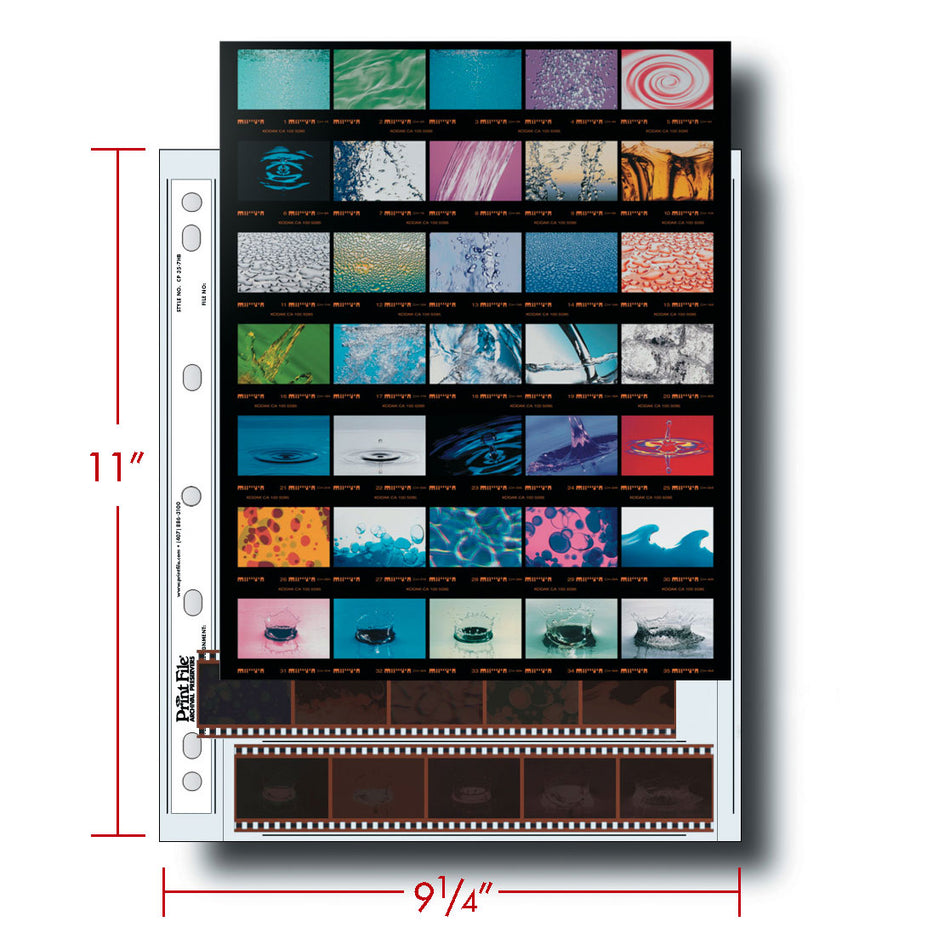 -Print File Archival CP 35-7HB Negative Storage Pages for 35mm Film Contact Print (25 Pack)-Contact Proofing Preservers-Print File