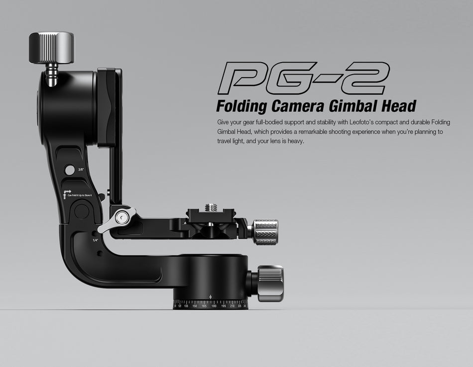 Leofoto PG-2 Folding Gimbal Head with Arca-Type QR Set