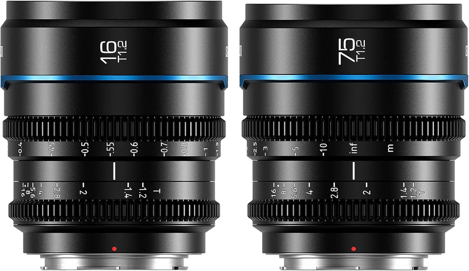 SIRUI Night Walker 16mm/75mm T1.2 S35 Cine 2-Lens Set (Black) - MFT Mount