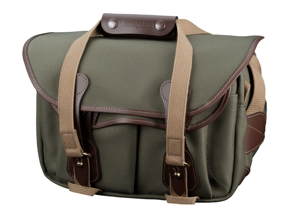 Billingham 225 MKII Camera Bag - Sage FibreNyte / Chocolate Leather