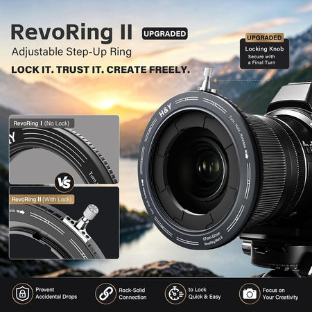 -H&Y Filters RevoRing MKII 67-82mm Variable Adapter for 82mm Filters-Variable Lens Adapter Rings-H&Y Filters