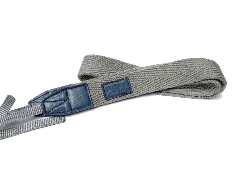 CURA CHS-101GRY Herringbone Camera Strap (Twill 85-155cm) Grey Navy