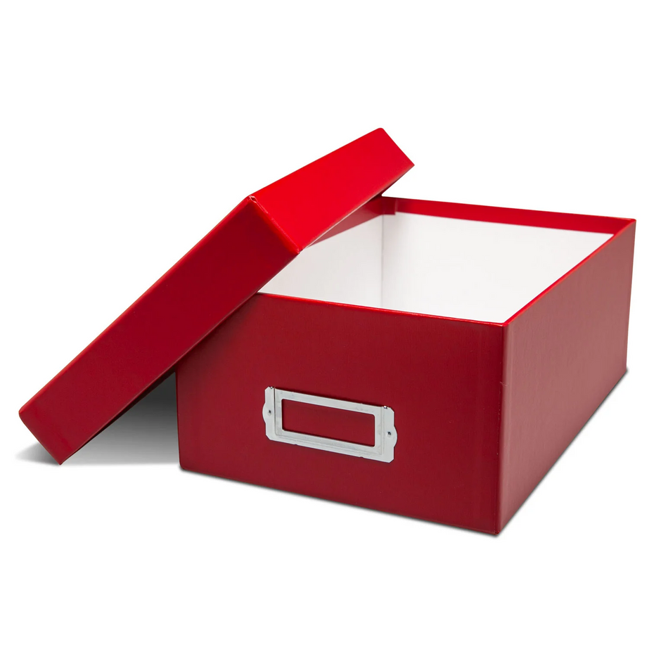 Print File PH46RED Red Photo Storage Box 7-1/2x4/5/8x11-1/4