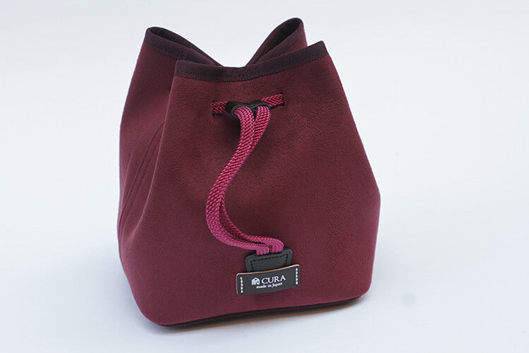 CURA CHS-101WIN Wine Suede Camera/Lens Pouch