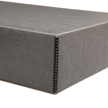 Print File Archival T30186 Metal Edge Textile Storage Box (Grey)-Textile Storage-Print File