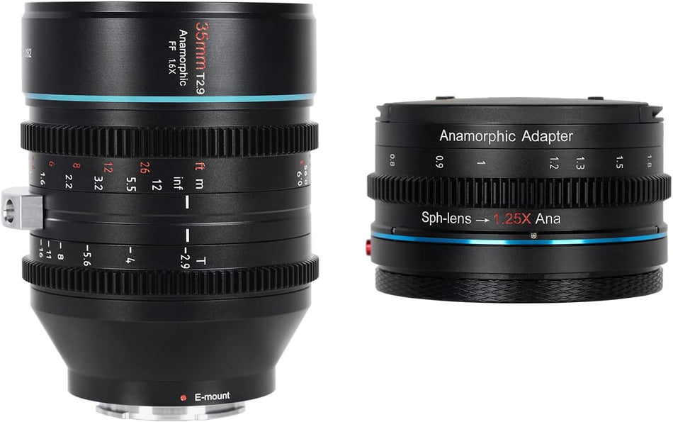 SIRUI Venus 35mm T2.9 1.6x Full-Frame Anamorphic Lens Set with 1.25x Anamorphic Adapter - Nikon Z