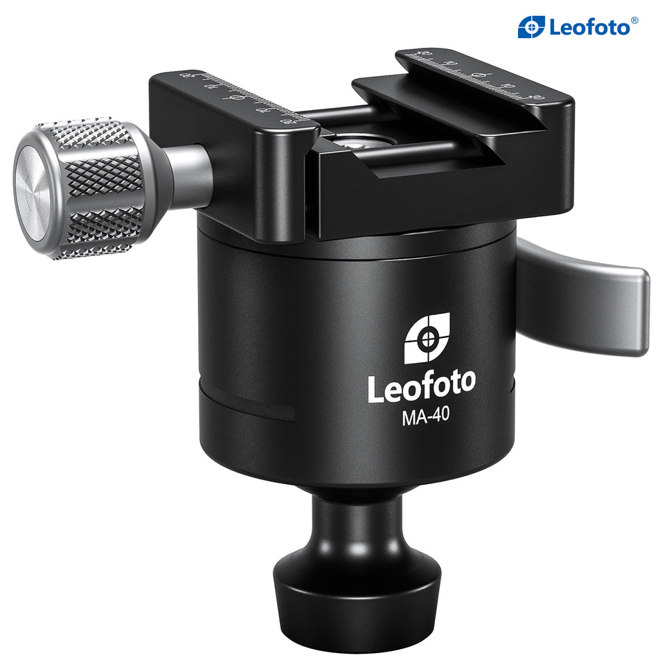 Leofoto MA-40 Inverted Lever Lock 40mm Ball Head Arca Swiss & Picatinny Compatible