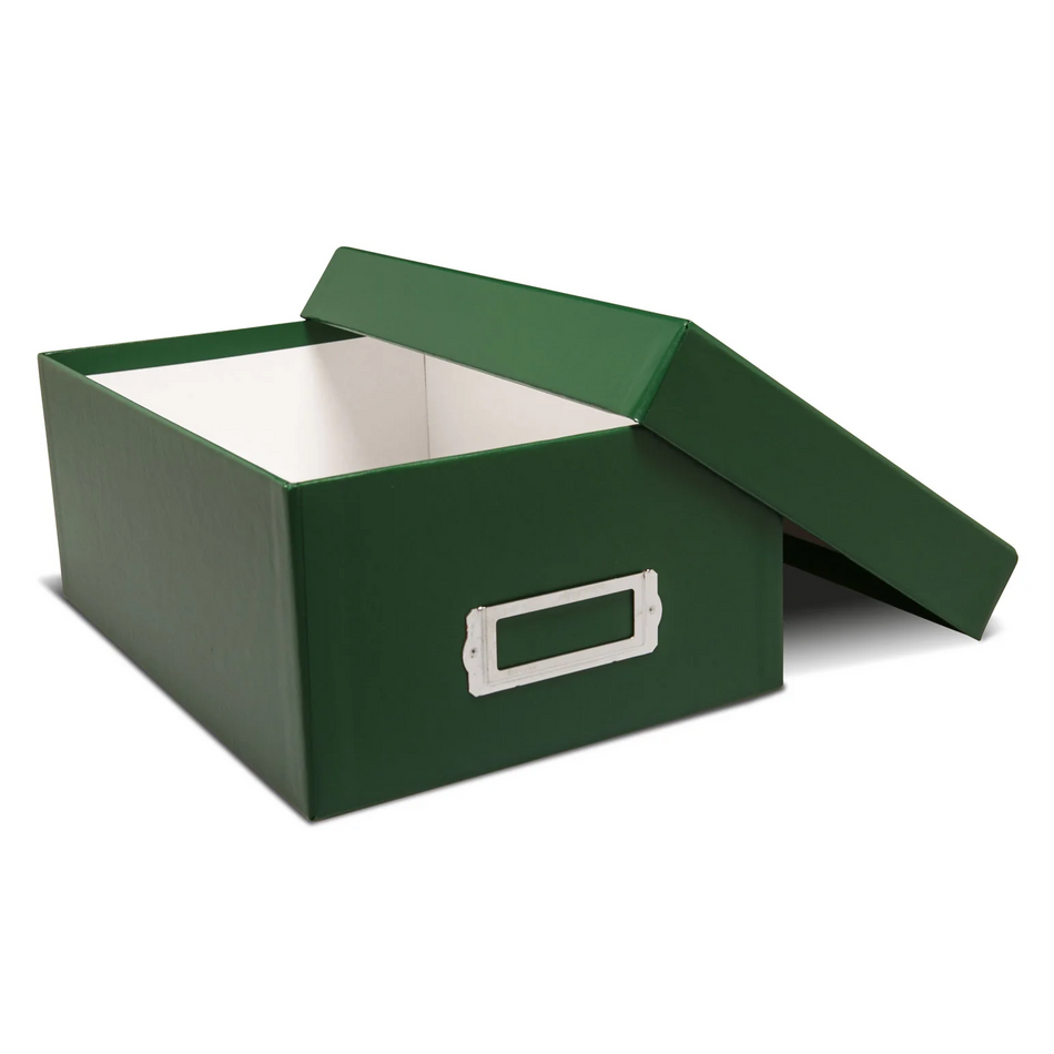 Print File PH46GRN Green Photo Storage Box 7-1/2x4/5/8x11-1/4