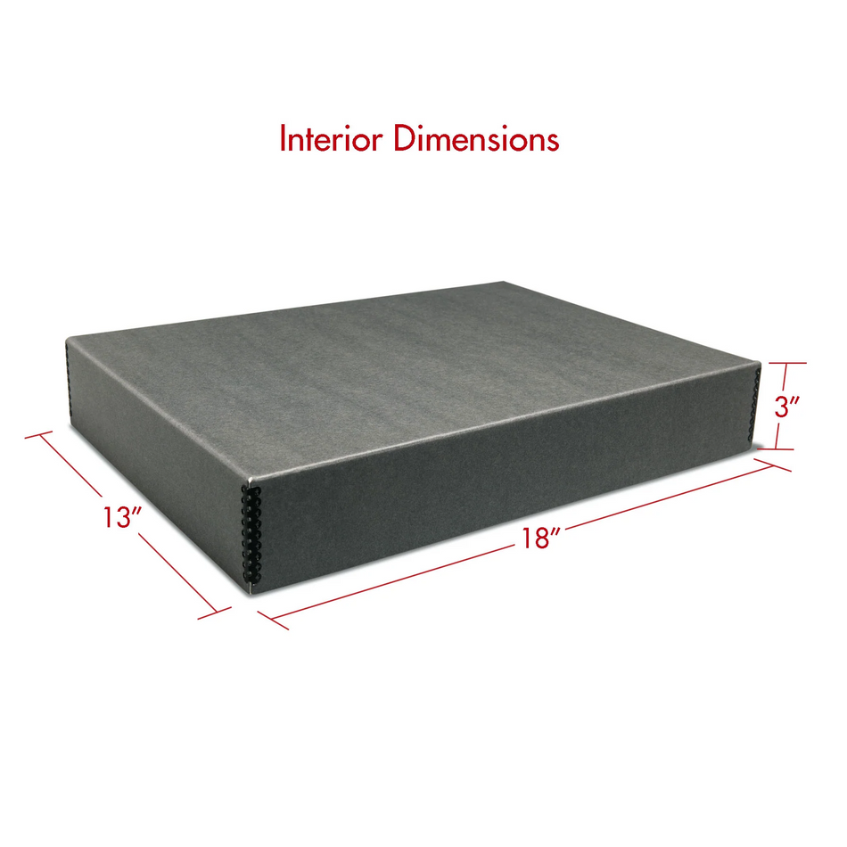 Print File N18133 Newspaper Storage Box-Grey/White 13x18x3
