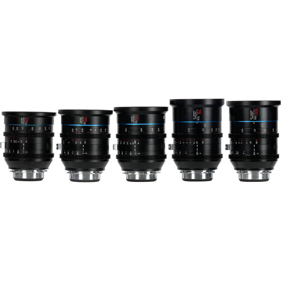 SIRUI Jupiter 24mm/35mm/50mm/75mm/100mm Full-Frame Macro Cine 5-Lens Set - PL Mount
