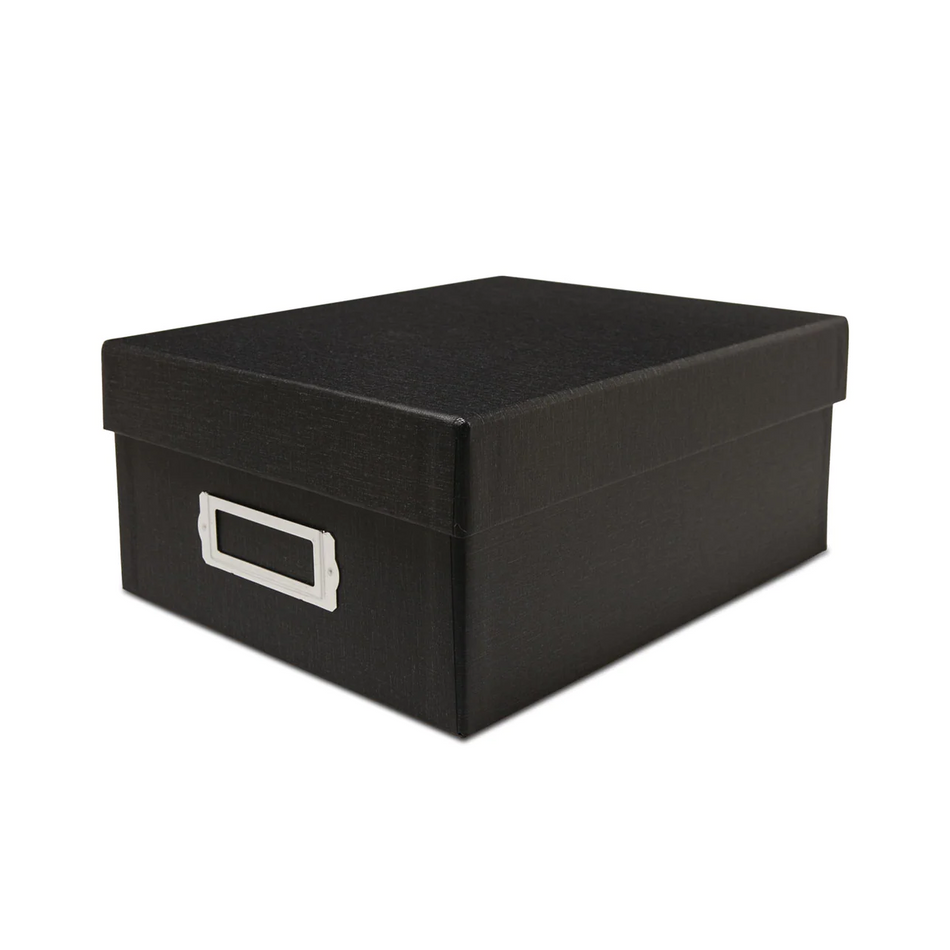 Print File PH46BLK Black Photo Storage Box 7-1/2x4/5/8x11-1/4