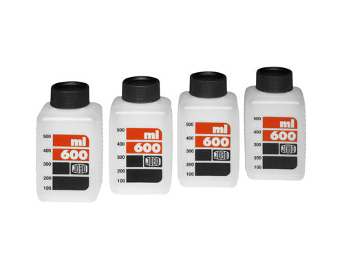 JOBO 3310 Scaled Storage Bottle 600ml (4 Pack) - White-Film Processor Accessories-JOBO