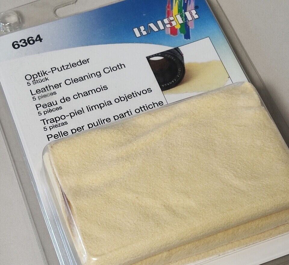 Kaiser Fototechnik 6364 Leather Cleaning Cloth (5)-Camera and Lens Cleaning Accessories-Kaiser Fototechnik