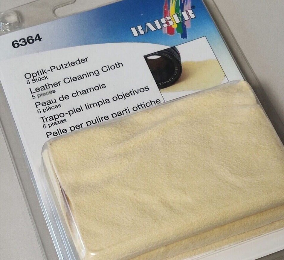 Kaiser Fototechnik 6364 Leather Cleaning Cloth (5)-Camera and Lens Cleaning Accessories-Kaiser Fototechnik