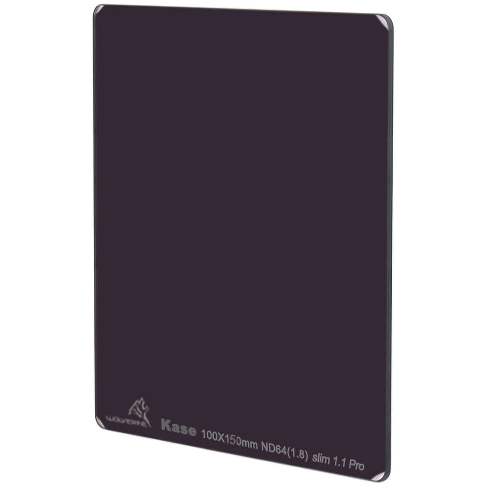 Kase Wolverine Slim Pro Solid ND64 (6-Stop) Filter - 100 x 150mm (1.1mm)-100mmx150mm Filter-KASE
