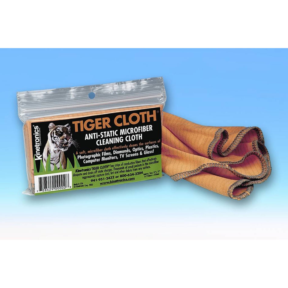 Kinetronics ASC-TC8 TIGER CLOTH Anti-Static Microfibre Cleaning Cloth - 200 x 200 mm-Darkroom Accessories-Kudos Cameras