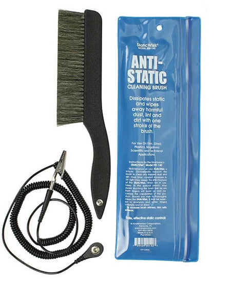 Kinetronics SW-141 StaticWisk Anti-Static Brush - 140mm with Grounding Cable-Darkroom Accessories-Kudos Cameras