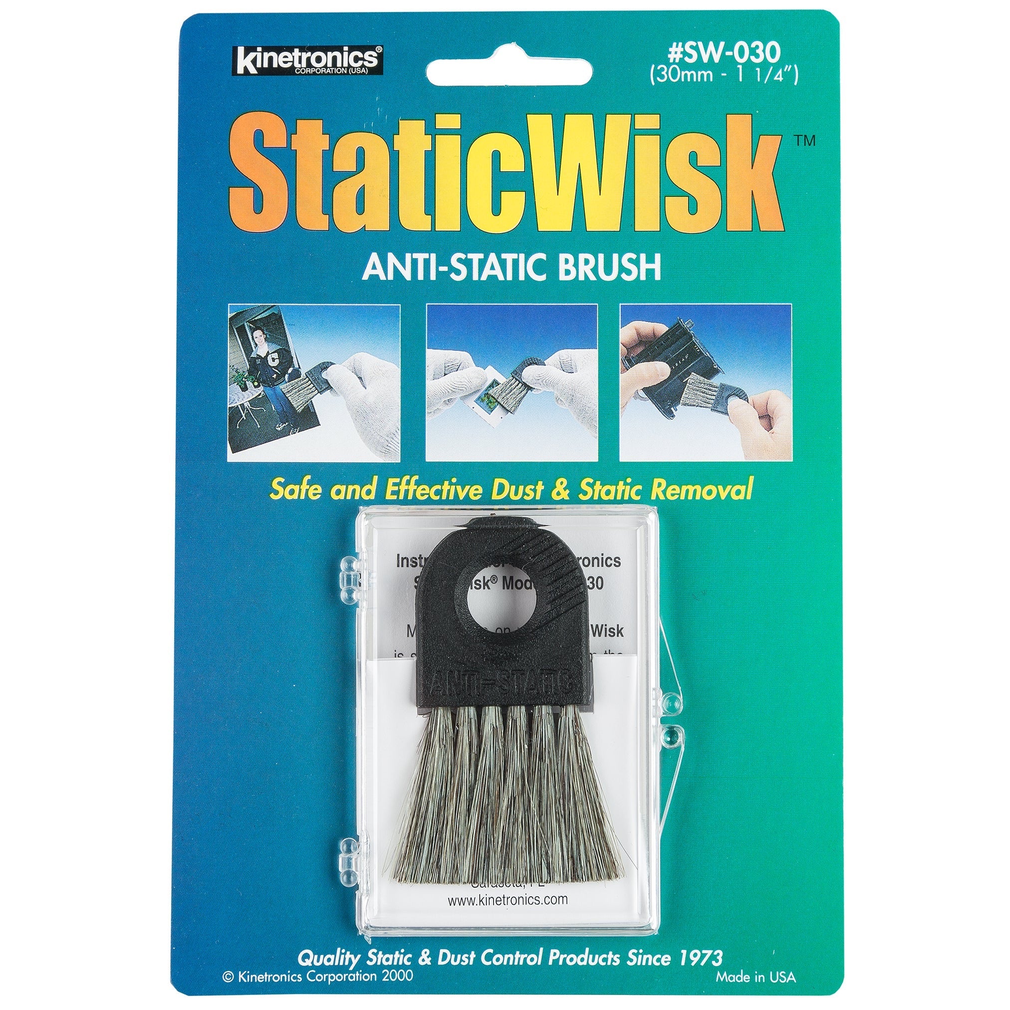 Kinetronics SW-30 StaticWisk Anti-Static Brush - 30mm-Darkroom Accessories-Kudos Cameras