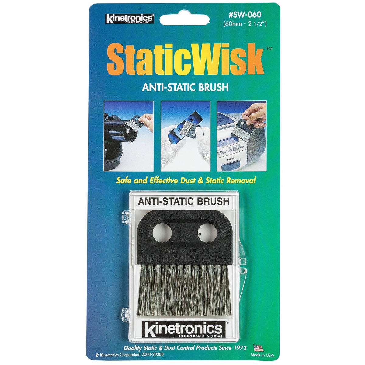 Kinetronics SW-60 StaticWisk Anti-Static Brush - 60mm-Darkroom Accessories-Kudos Cameras