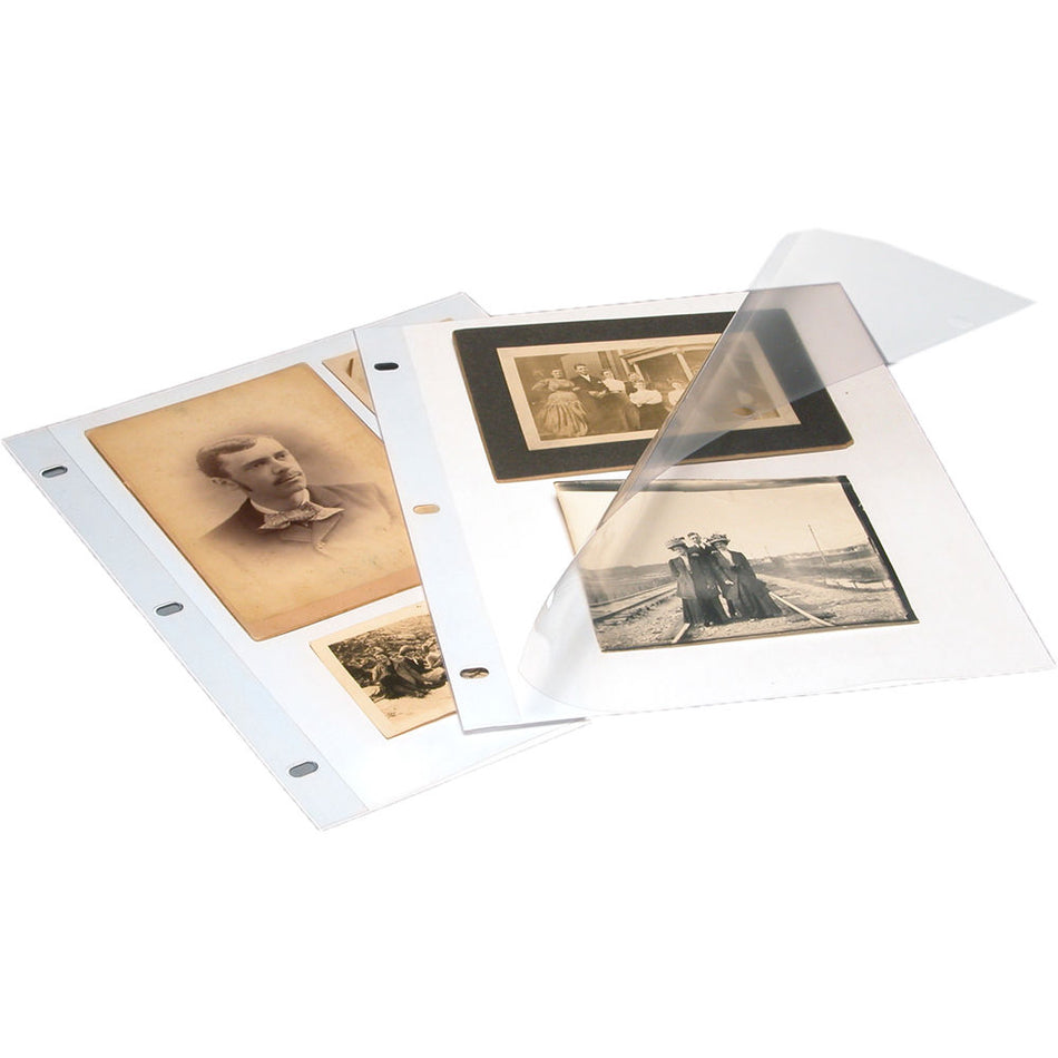 Print File 1011PEW pack of 25 6 mil Polyester Page Protector - White Paper Insert-PF Label 10x11-Polyester Page Protectors-Print File