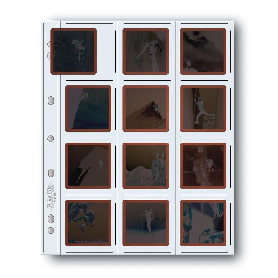 Print File 225-12HB pack of 100 for 12 - 2 1/4" negative or transparency - top load-Negative Sleeves-Print File