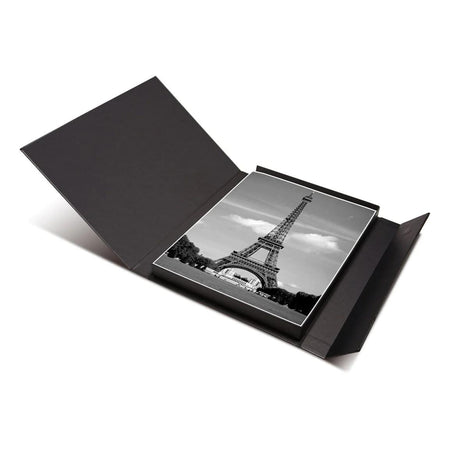 Print File 280-5350 Black Magna Folio with Interior Tray 12-1/2x14-1/2x1-1/2-Black Folios with Magnetic Closures-Print File